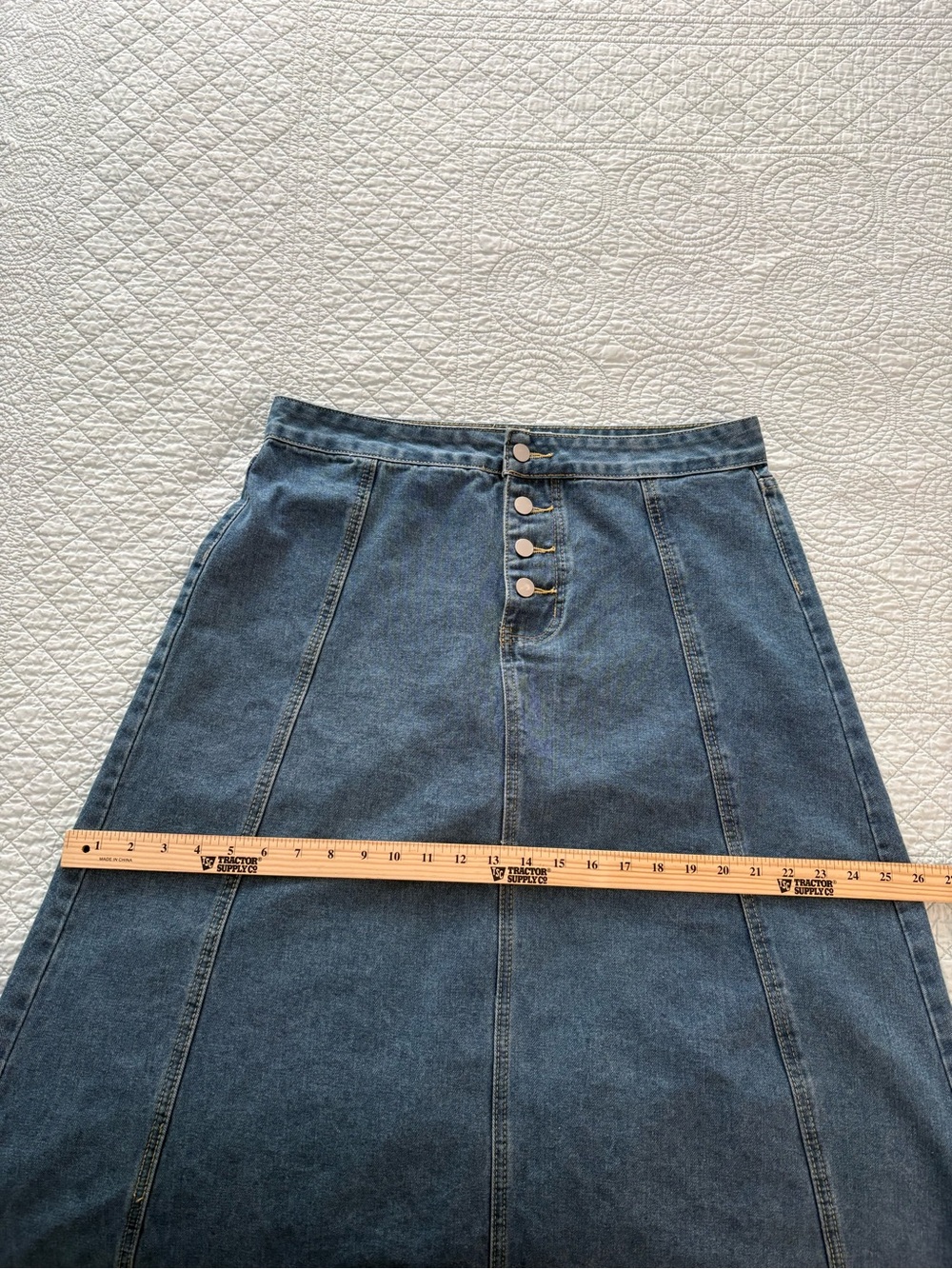 Denim maxi skirt. Size XL. - Picture 8 of 10